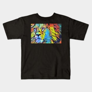 Abstract Lion Kids T-Shirt